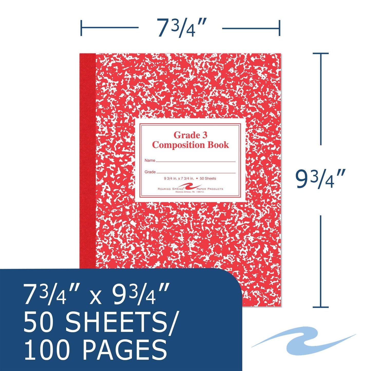 Set of five 50-sheet Grade 1 Composition Books
