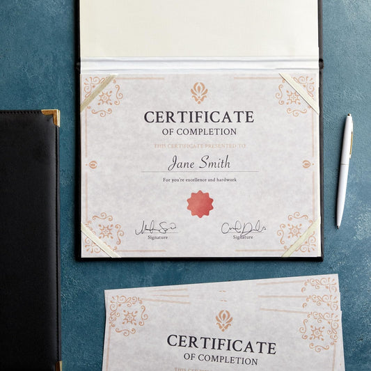 Light Gray Textured Certificate Paper, 8.5 x 11, 96 Sheets