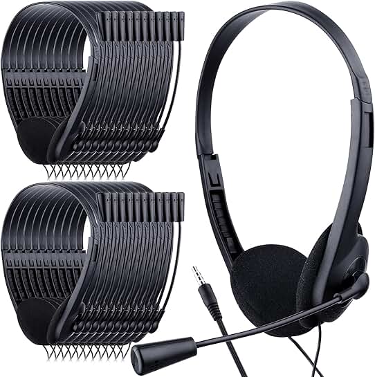 30 Pack Classroom Headphones with Microphone for Students
