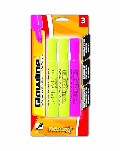 Jumbo Highlighters Set, Assorted Colors, 3 Pieces
