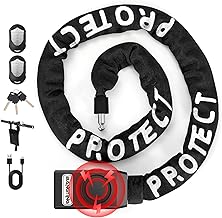 4ft Smart Bike Lock with Remote Siren and 8mm Chain