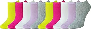 Women's Cotton No-Show Athletic Socks, 10 Pairs