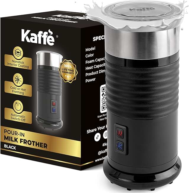 4-in-1 Electric Milk Frother and Steamer for Warm and Cold Milk