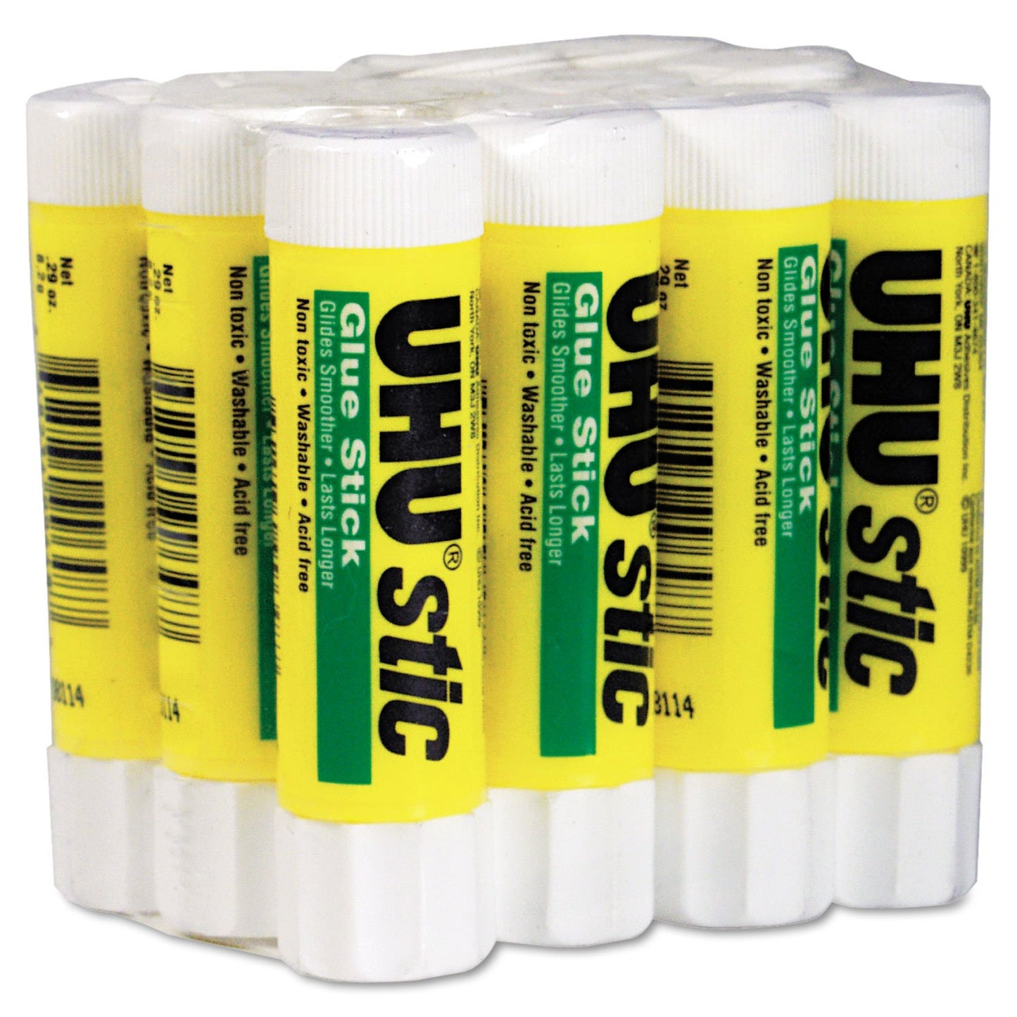 Permanent clear glue stick, 0.29 oz, 12-pack