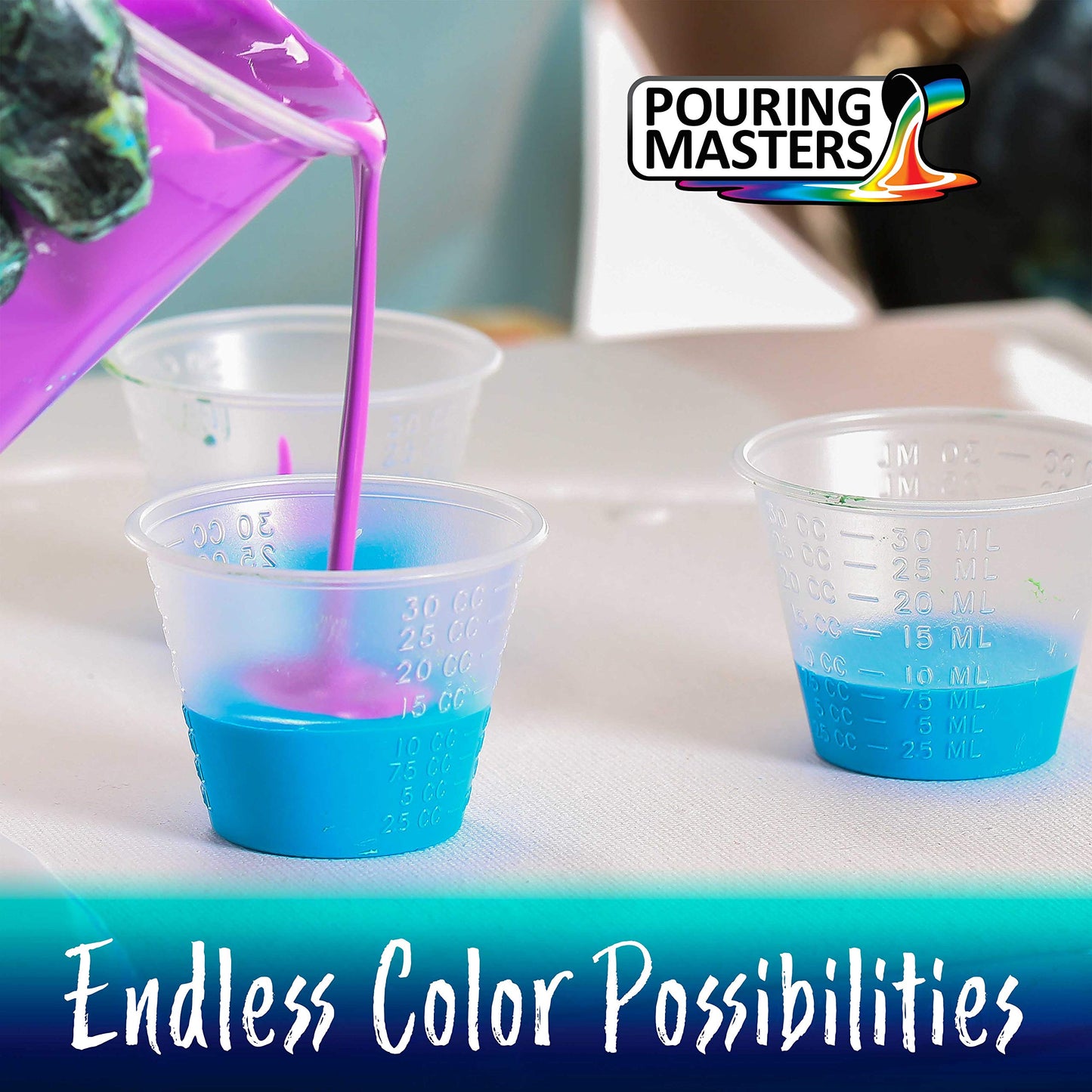 Pouring Masters 18 Color Acrylic Pouring Paint Set 2oz