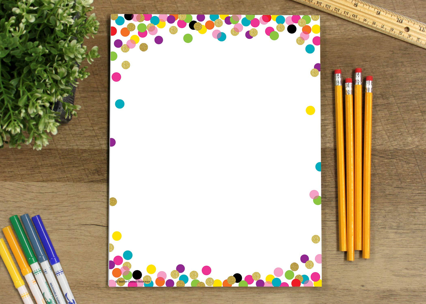 Confetti-themed computer paper