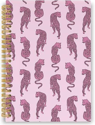 Pink Leopard Spiral Notebook for Writing
