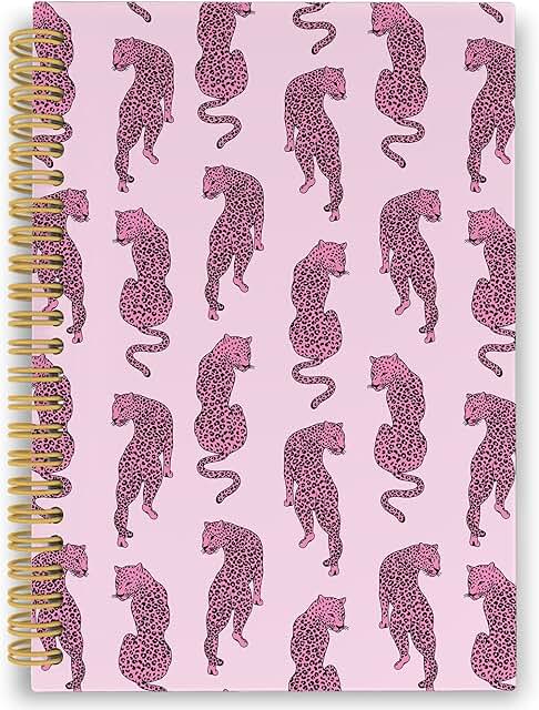 Pink Leopard Spiral Notebook for Writing