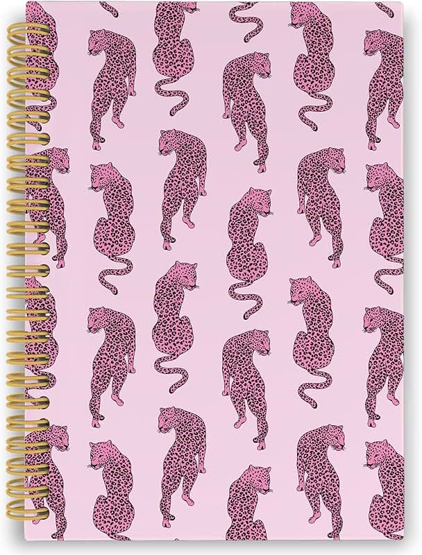 Pink Leopard Spiral Notebook for Writing