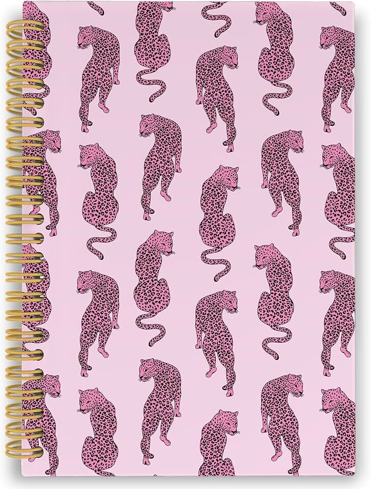 Pink Leopard Spiral Notebook for Writing