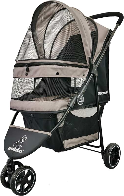 Lightweight 3-Wheel Pet Stroller for Small and Medium Dogs and Cats