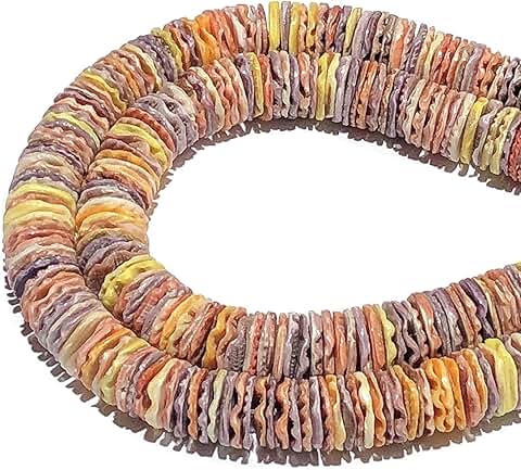 Natural scallop shell beads for jewelry, 12mm