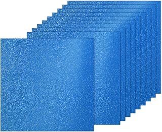 Blue glitter cardstock, 20 sheets, 12x12 inches