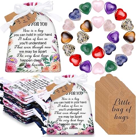 120 Heart-Shaped Stone Pocket Hug Tokens for Gifts