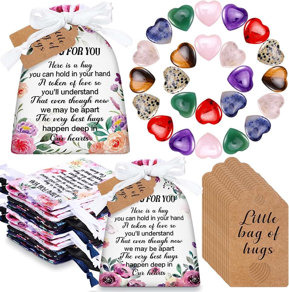 120 Heart-Shaped Stone Pocket Hug Tokens for Gifts