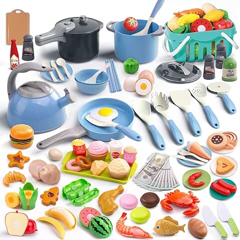 130-Piece Kitchen Playset for Kids