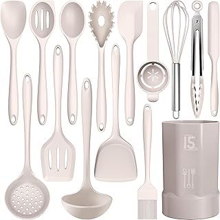 Silicone Cooking Utensils Set for Nonstick Cookware