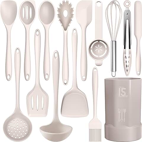 Silicone Cooking Utensils Set for Nonstick Cookware