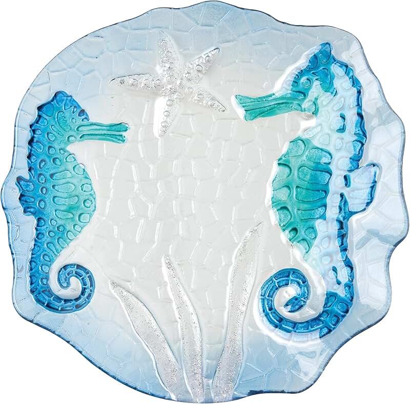Set of 4 Blue Wave Dinner Bowls, 32oz