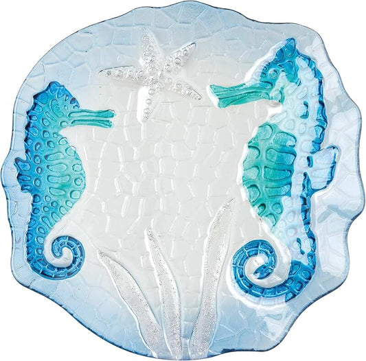Set of 4 Blue Wave Dinner Bowls, 32oz