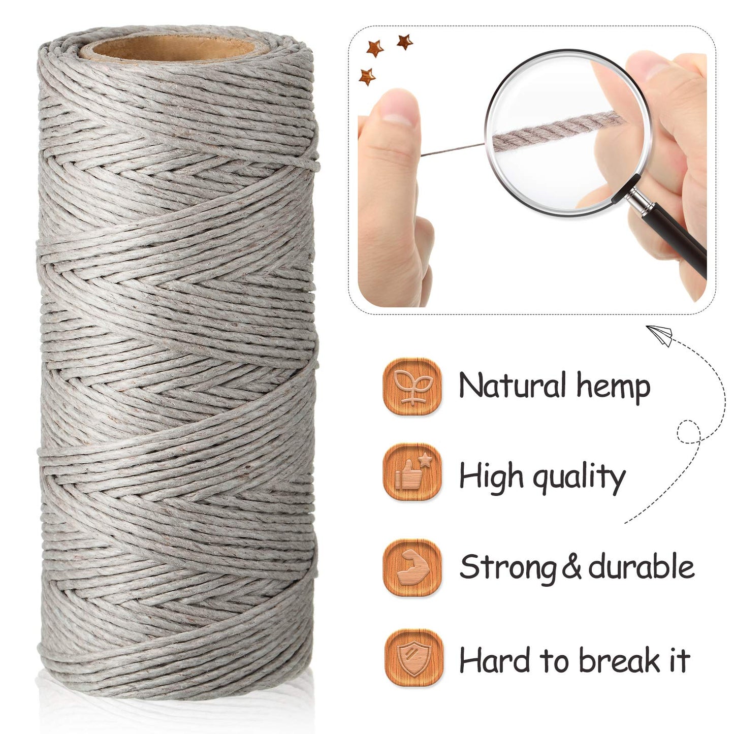 6 Rolls Flax String Cord Set for Crafts and Jewelry Making