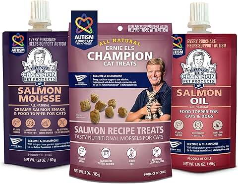 Premium Salmon Cat Treats and Supplements Bundle