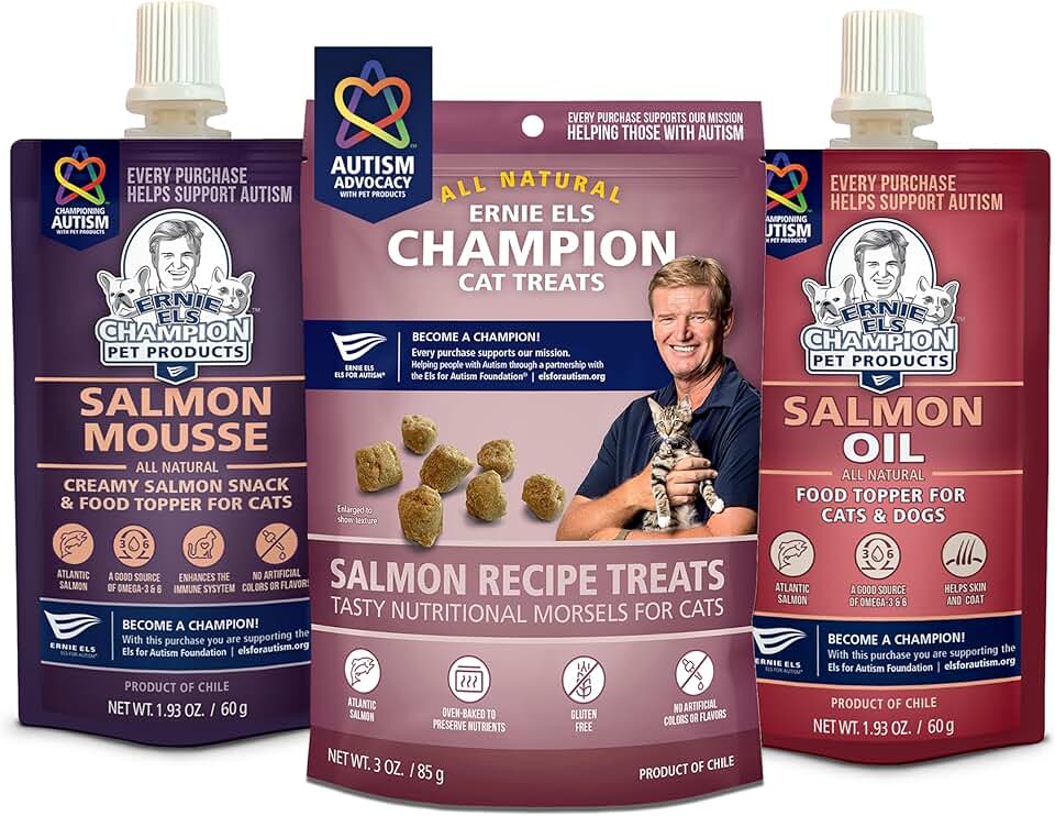 Premium Salmon Cat Treats and Supplements Bundle