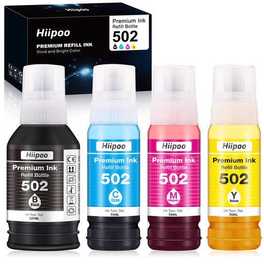 T502 502 Ink Refill Bottles for Ecotank Printers