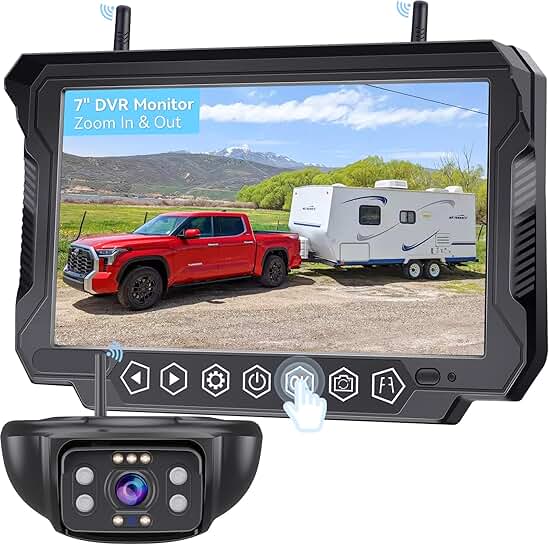 Wireless 7-inch RV Backup Camera with Night Vision