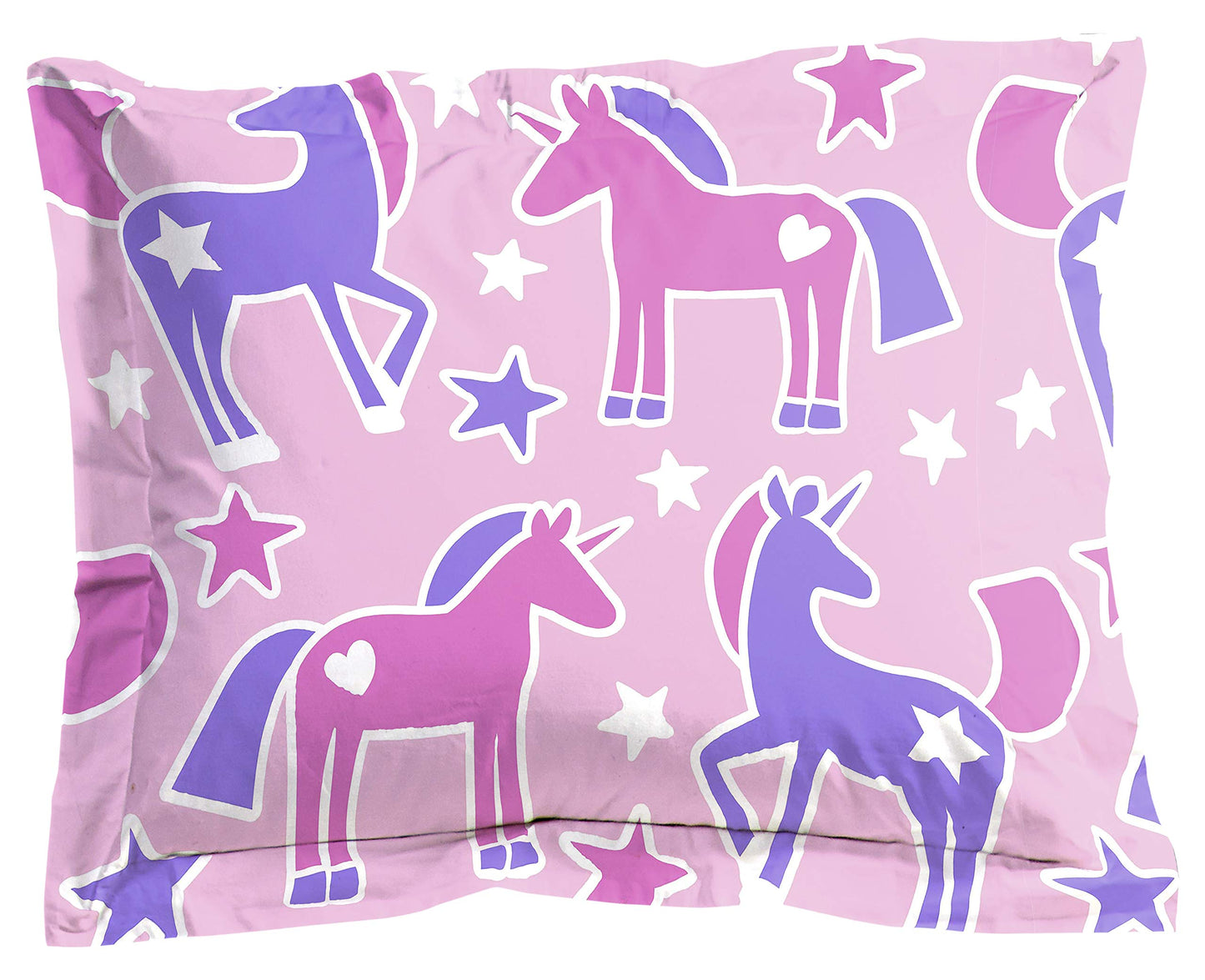 Trend Collector Unicorn Glow in The Dark Twin Comforter  Sham Set  Super Soft Kids Bedding  Fade Resistant Microfiber