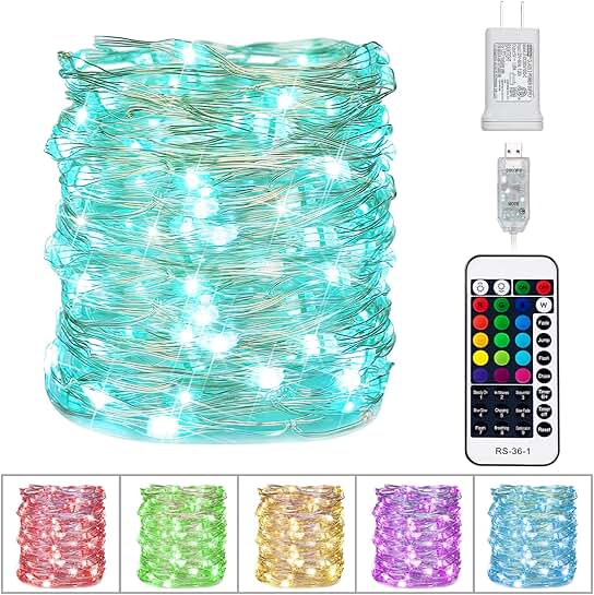 33 ft Color Changing Fairy String Lights with Remote and Timer