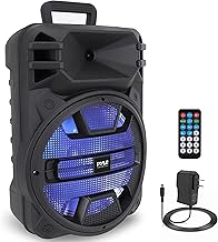 Portable Bluetooth PA Speaker System with Microphone and Lights
