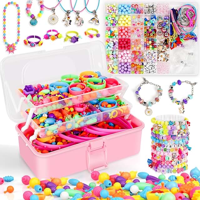 1600 Pop Beads Jewelry Making Kit for Kids