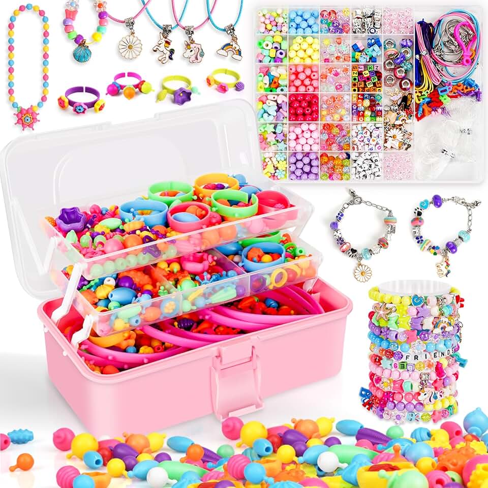 1600 Pop Beads Jewelry Making Kit for Kids