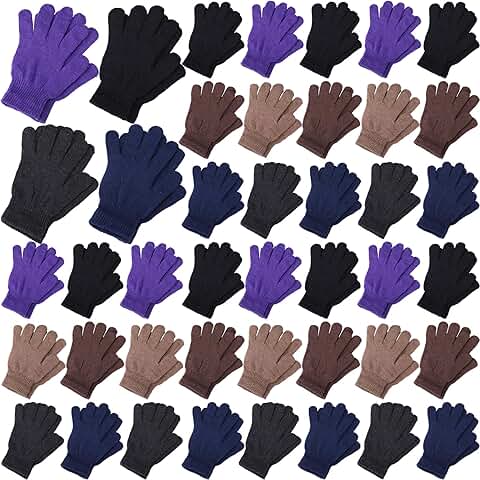 Bulk Pack of 100 Warm Knitted Winter Gloves