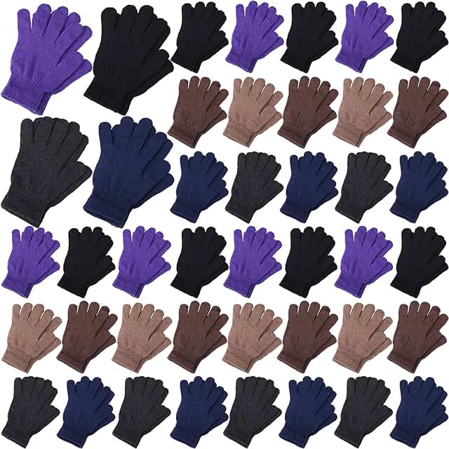 Bulk Pack of 100 Warm Knitted Winter Gloves