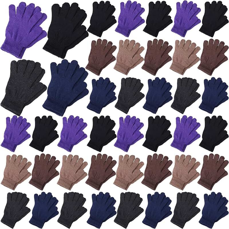 Bulk Pack of 100 Warm Knitted Winter Gloves