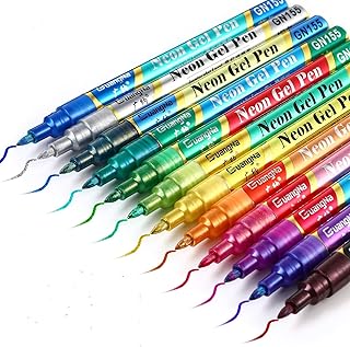 Metallic Glitter Art Markers Set, 12 Colors