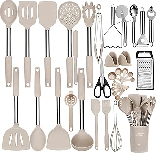 35-Piece Silicone Kitchen Utensils Set with Holder