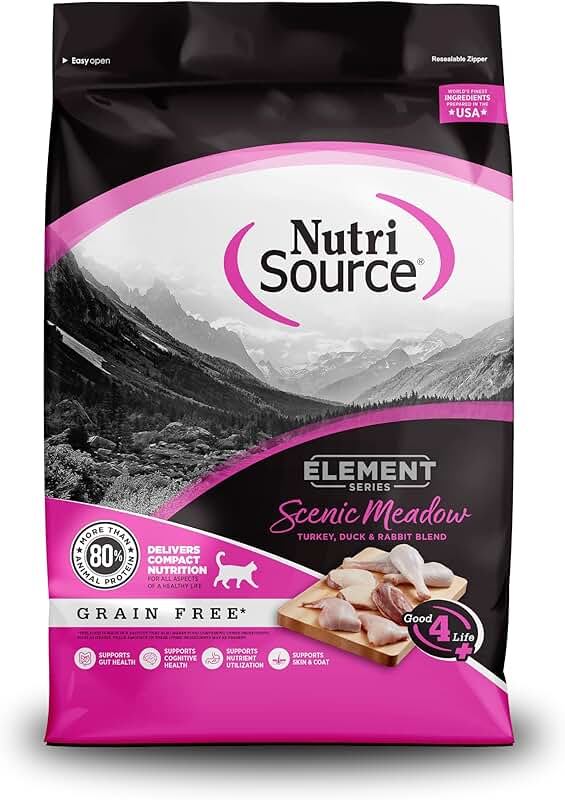 Dry Cat Food with Turkey, Duck & Rabbit, 4LB