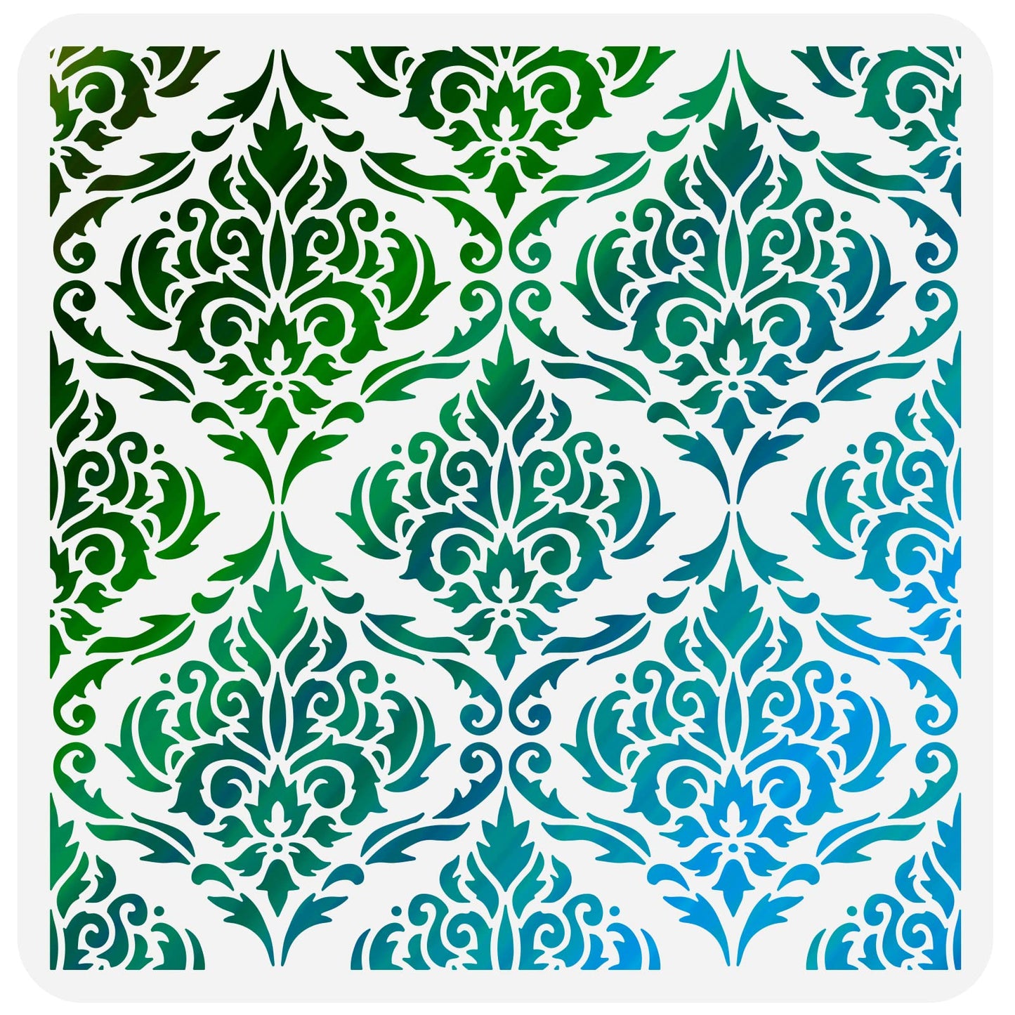 FloralDamask TileArt Template 11.8x11.8"
