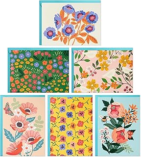 Spring floral note card set with envelopes