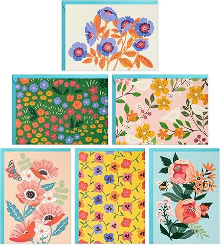 Spring floral note card set with envelopes
