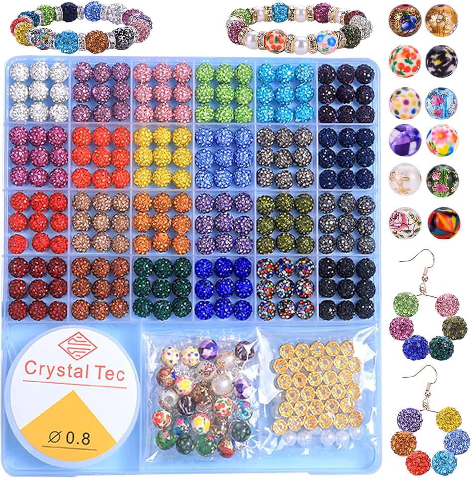 590-Piece Mixed Color Beads Set for Jewelry Making