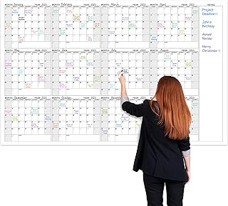 Large 12-Month Dry Erase Wall Calendar