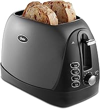2-Slice Metallic Grey Bread and Bagel Toaster