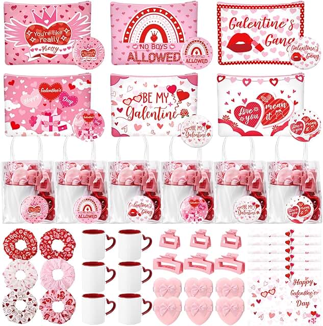 Galentine's Day Gift Set with Accessories and Cards