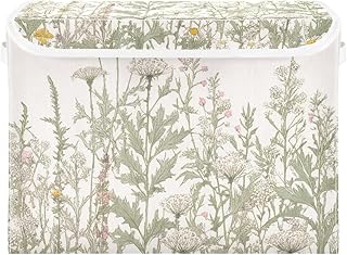 Collapsible Herbal Wildflowers Storage Basket with Handles