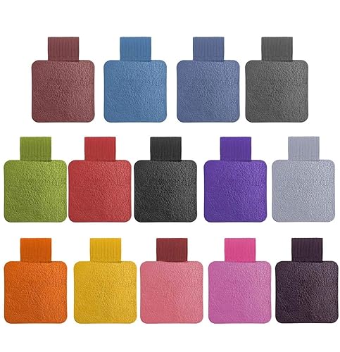 14-Piece Self-Adhesive Leather Pen Loop Set
