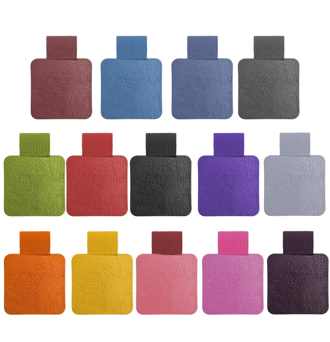 14-Piece Self-Adhesive Leather Pen Loop Set